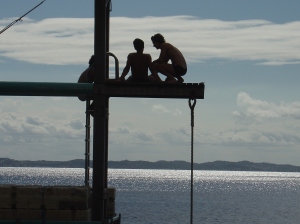 boys on jetty